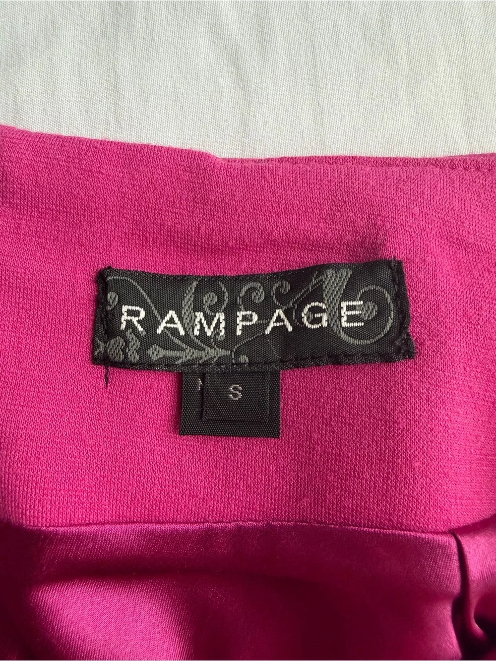 Magenta Layered Ruffle Mini Pencil Skirt